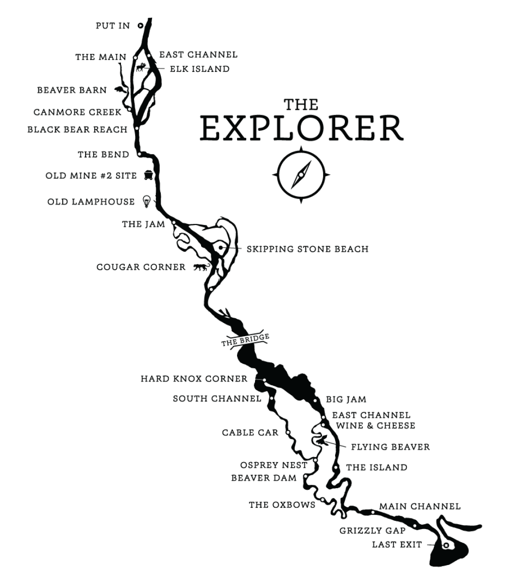 A map of the Bow River